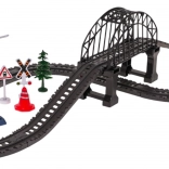 Kinder-treinstation met brug en tunnel, 76 onderdelen
