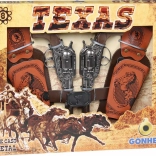 Gonher Cowboy Set – 2 metal revolvers with holsters for 8-shot caps