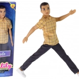 Pop jongen PAULO in geruit overhemd