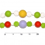 Kinderwagenketting met bloemetjes en ballen