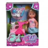 Evi Doll with Kitty Stroller