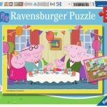 Ravensburger puzzel Peppa Big op feestje 2x12 stukjes