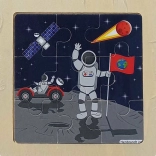 Puzzle en bois Espace – Sur la Lune, 9 pièces